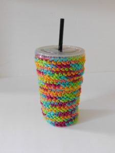 Free Crochet Pattern: Sunshine Iced Coffee Cup Cozy - Avery Lane