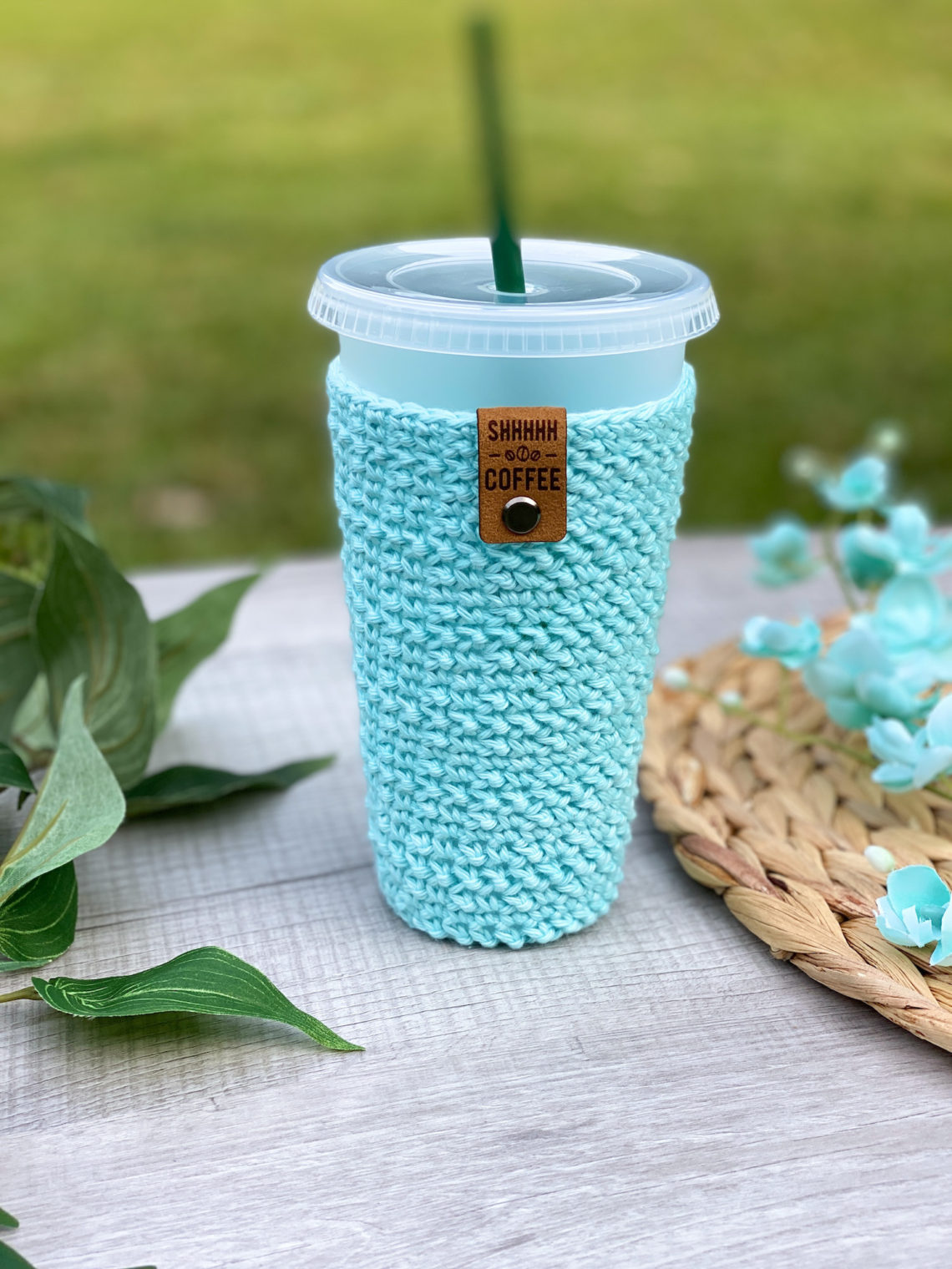 Free Crochet Pattern Sunshine Iced Coffee Cup Cozy Avery Lane Creations