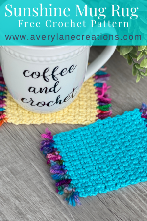 Free Crochet Pattern: Sunshine Iced Coffee Cup Cozy - Avery Lane Creations